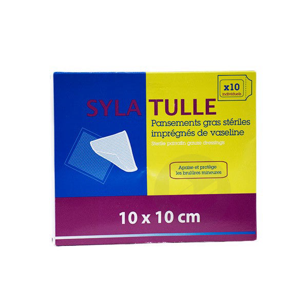 SYLATULLE PANSEMENT GRAS STÉRILE 10x10CM BOITE DE 10PCS