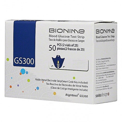 BIONIME GS300 BANDELETTES 50 UNITÉS (Pour Lecteur Bionime GM300)