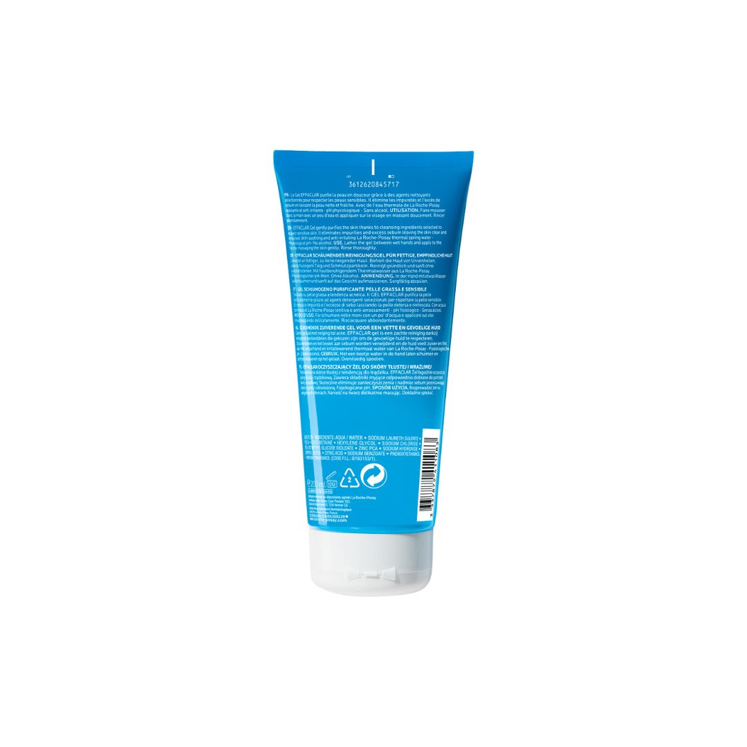 La Roche-Posay Effaclar Gel Moussant Peau Grasse Acnéique | 200ml + 100ml Offert