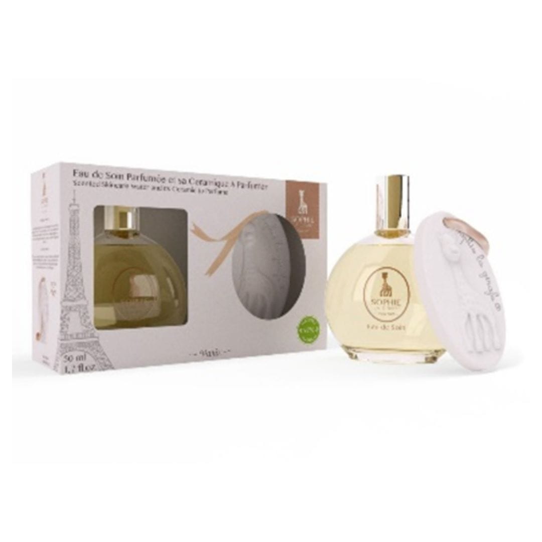 SOPHIE LA GIRAFE COFFRET EAU DE SOIN PARFUMEE 50 ML + CERAMIQUE