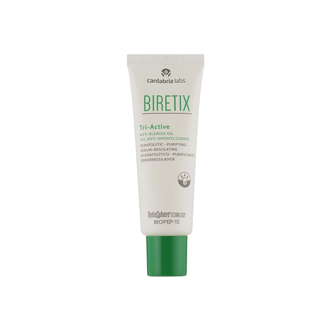 Cantabria Labs Biretix Tri-Active Gel – Soin intensif anti-imperfections pour peaux adultes à tendance acnéique