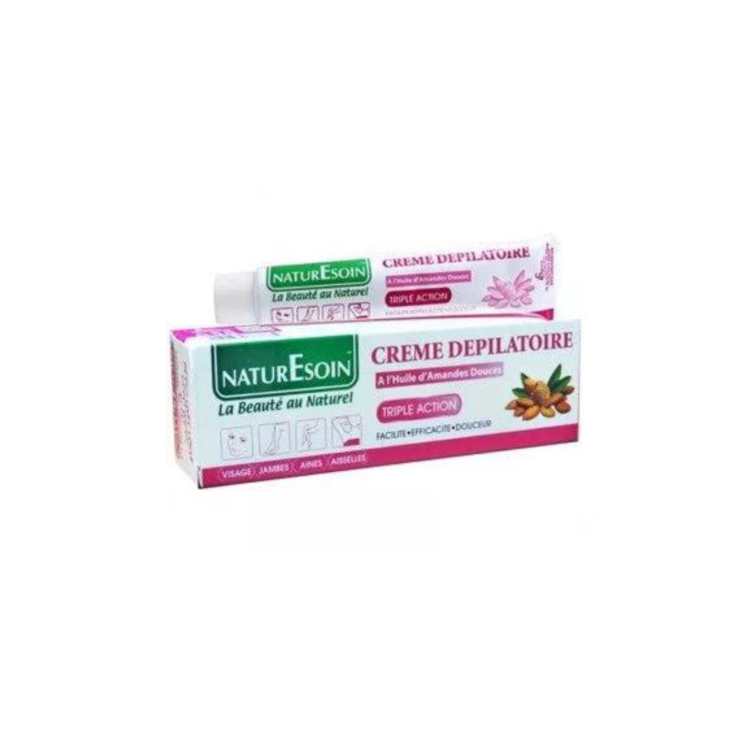 NATURESOIN Crème Dépilatoire 50ml – Huile d’Amandes douces