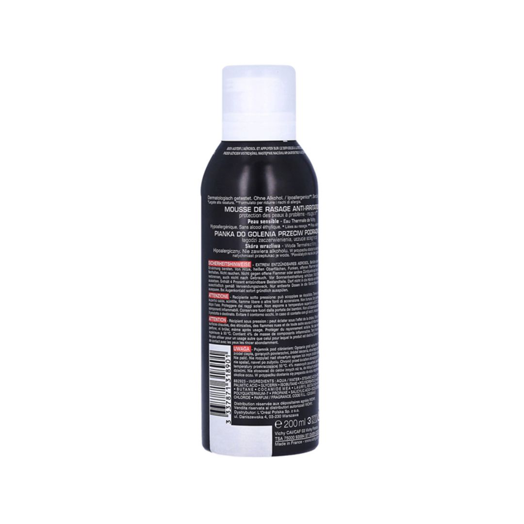 Vichy Homme Mousse à Raser Anti-Irritations Peau Sensible | 200ml