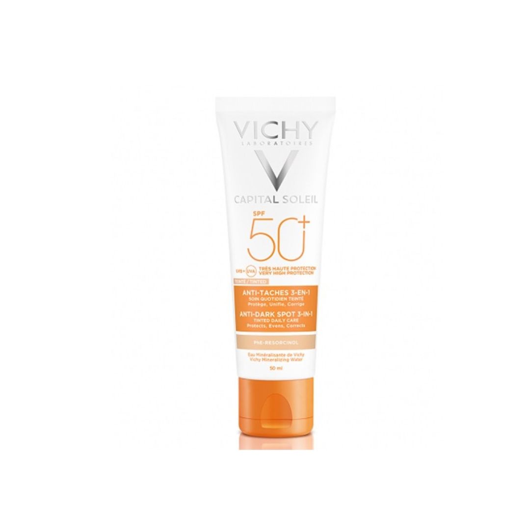 Vichy Capital Soleil Soin Anti-Taches Teinté 3en1 SPF50+ Tous Types de Peaux | 50ml