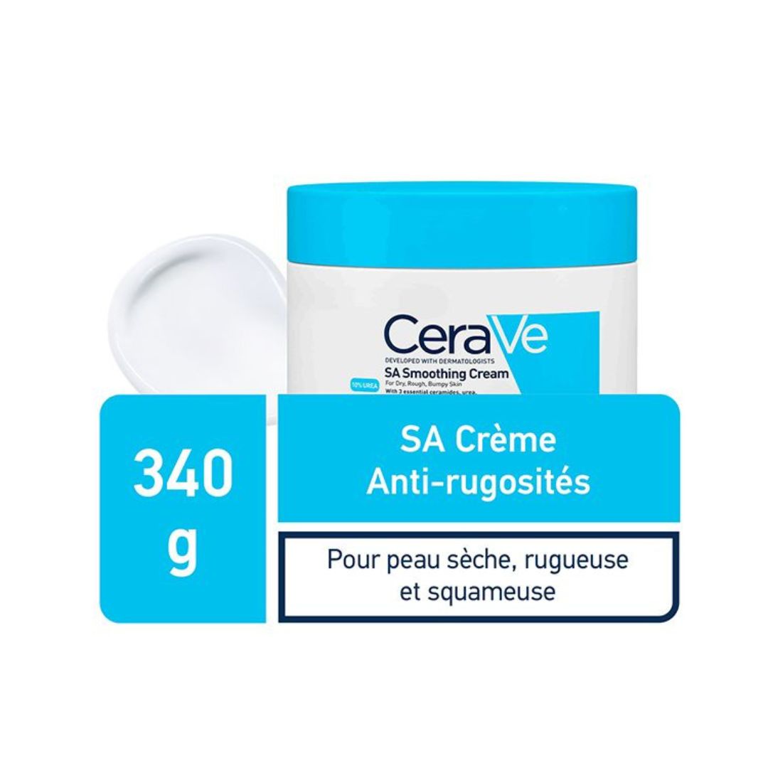 CeraVe SA Crème Anti-Rugosités Peau Sèche et Squameuse | 340g