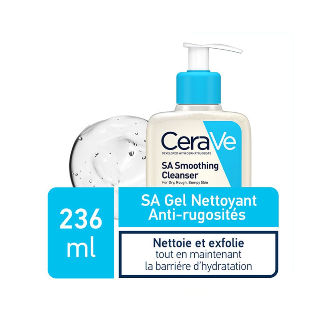 CeraVe SA Gel Nettoyant Anti-Rugosités Peau Sèche et Rugueuse | 236ml