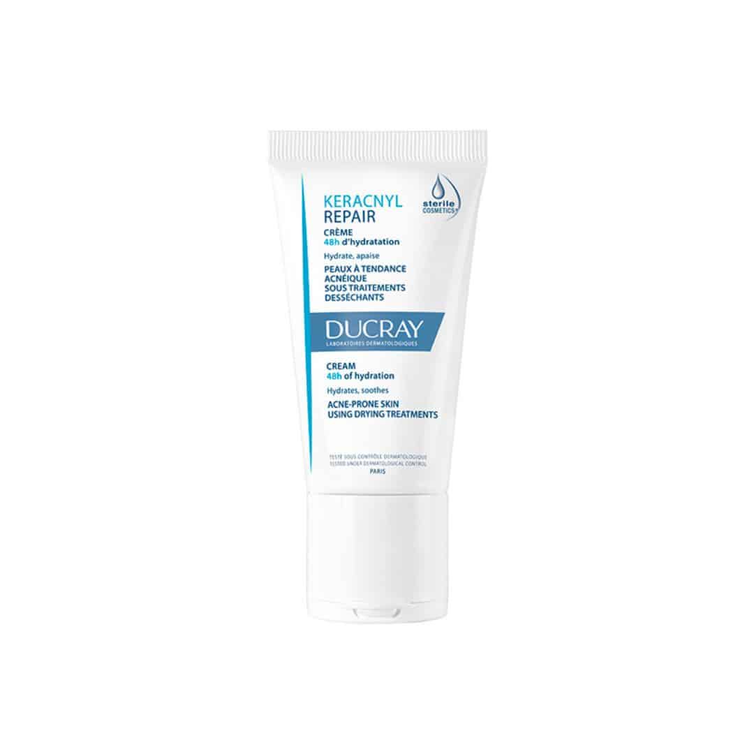 Ducray Crème visage compensatrice du dessèchement cutané induit par un traitement anti-acnéique oral Keracnyl Repair Crème