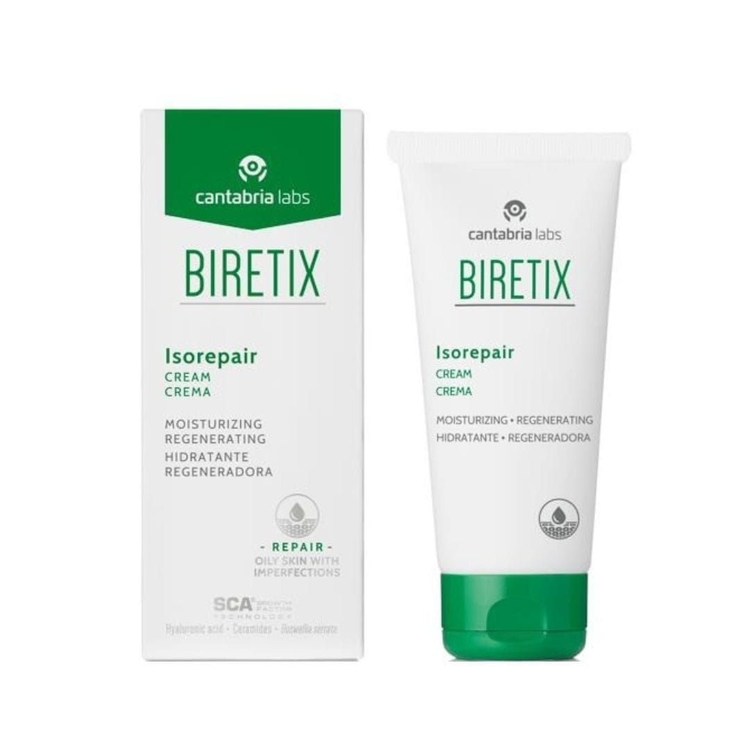 Cantabria Labs Biretix Isorepair – Crème hydratante et réparatrice pour peaux sensibilisées – 50ml