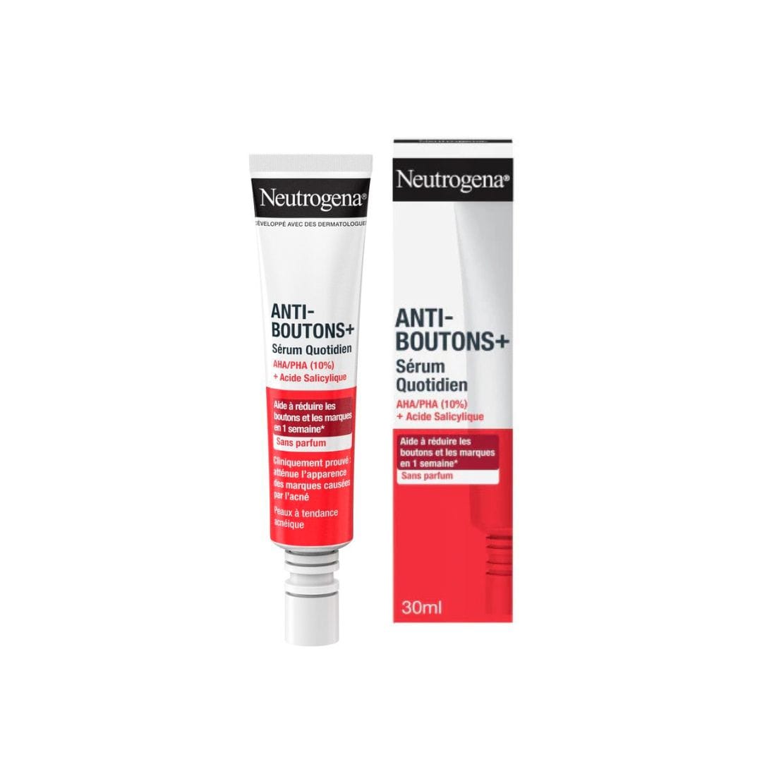 Neutrogena Anti-Boutons+ Sérum Quotidien – Soin visage anti-imperfections puissant – 30ml