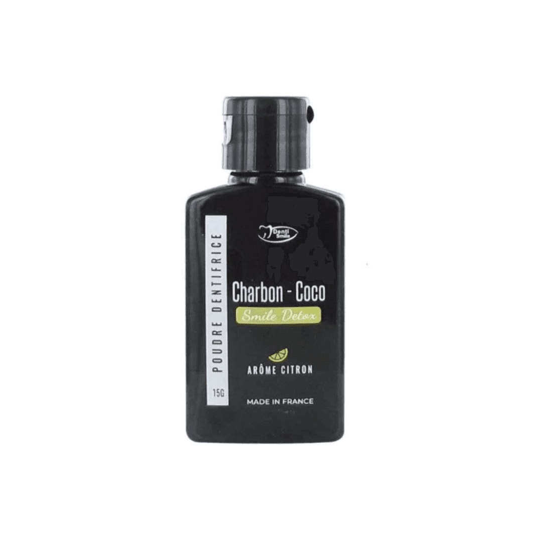 DENTI SMILE SMILE DETOX DENTIFRICE POUDRE CHARBON COCO AROME CITRON