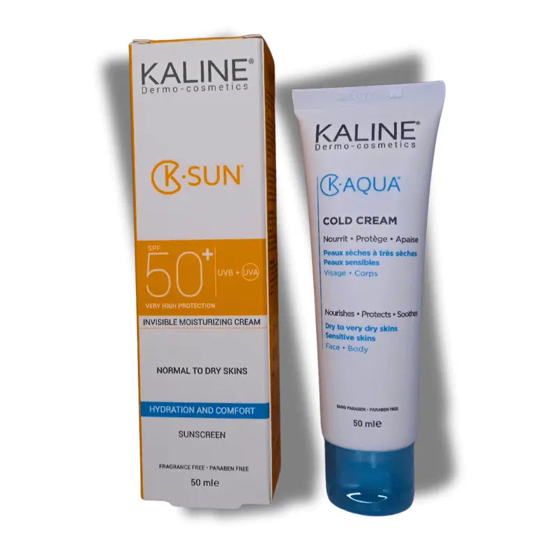 OFFRE KALINE pack K-Sun écran solaire Invisible spf 50+ K-Aqua Cold Crème 50ml offerte