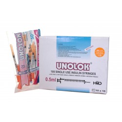 UNOLOK SERINGUE 0,5ML BOITE 100 PIECES