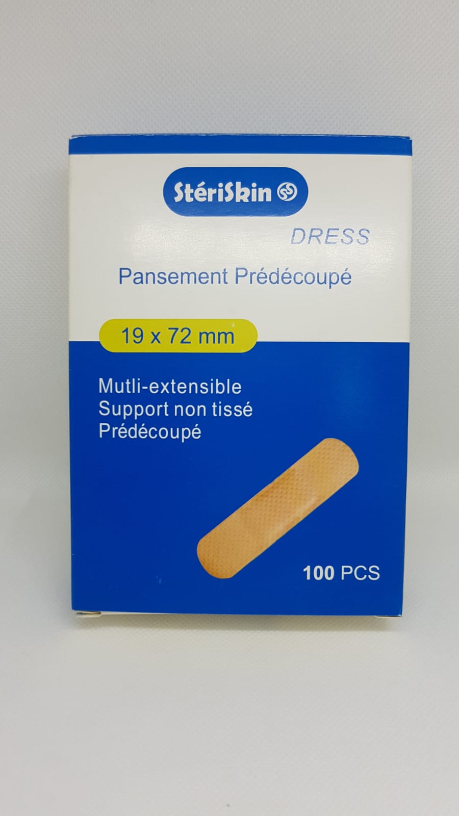 STERISKIN SPARADRAPS PANSEMENT PREDECOUP 19*72MM UNITE