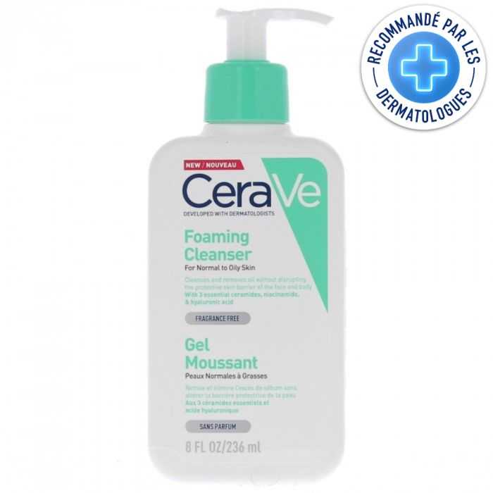 CeraVe Gel Moussant Nettoyant Peau Normale à Grasse | 236ml