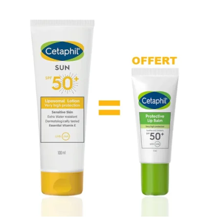 OFFRE CETAPHIL Sun Lotion Spf50+ 100ml Achete + Cetaphil Baume à Lèvres Protecteur Spf50+ 8 ml Offer