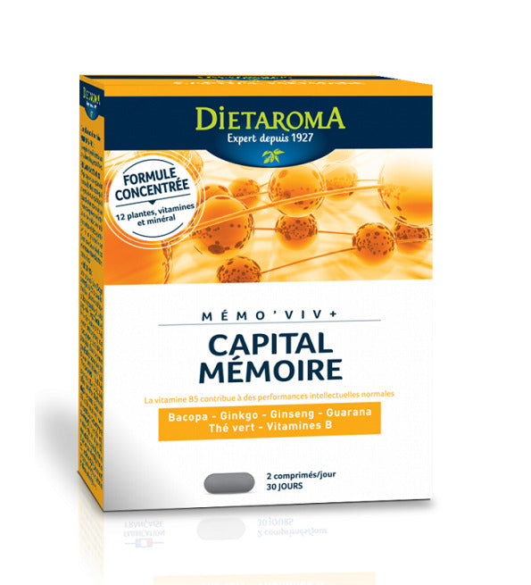 DIETAROMA MÉMO VIV CAPITAL CÉRÉBRAL MÉMOIRE 60 COMPRIMES