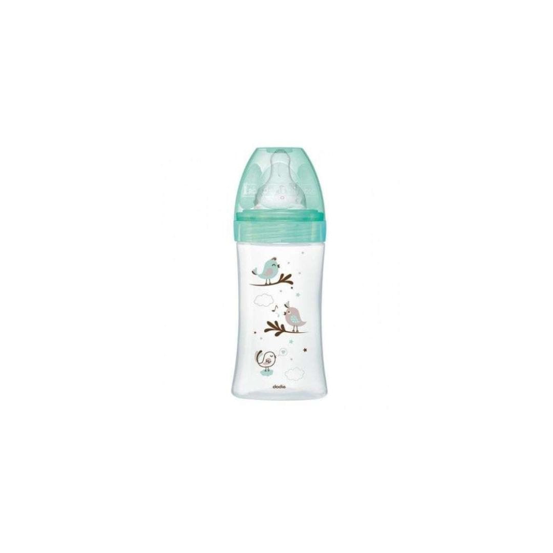 DODIE BIBERON INITIATION+ VERRE 270ML VERT OISEAUX 0-6 M TET RONDE 3 VIT D2