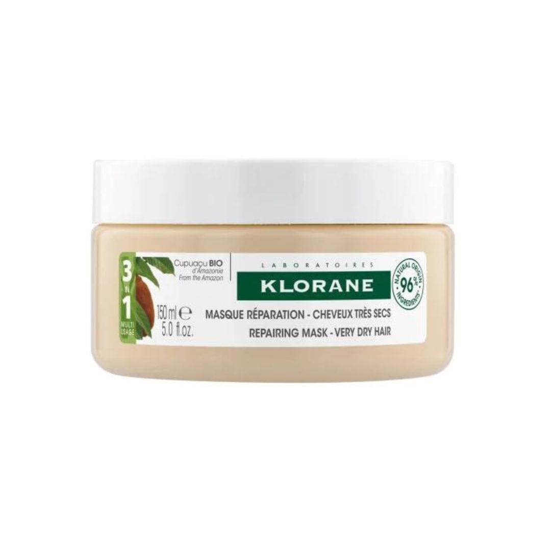Klorane – Masque Réparation 3 en 1 au Cupuaçu BIO – Cheveux très secs