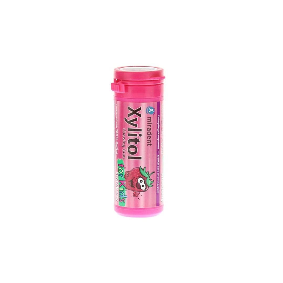 MIRADENT XYLITOL CHEWING-GUM STRAWBERRY