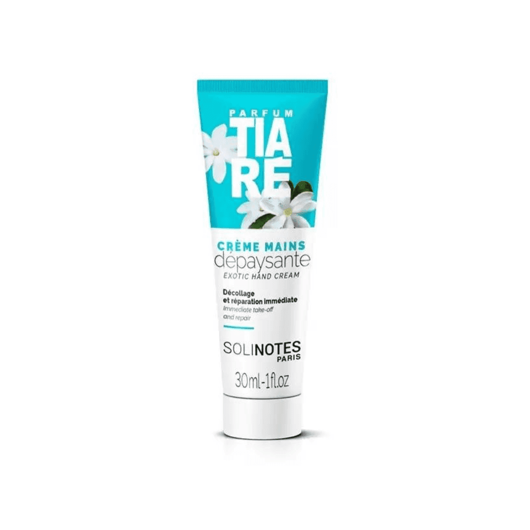 SOLINOTES PARFUM TIARE CREME MAINS DEPAYSANTE DECOLLAGE ET REPARATION IMMEDIATE 30 ML