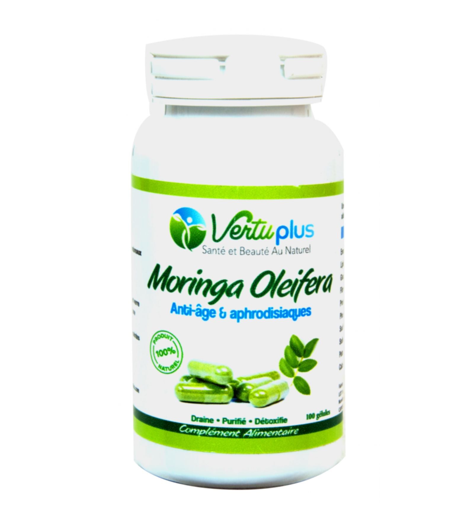 VERTUPLUS MORINGA 100 GÉLULES