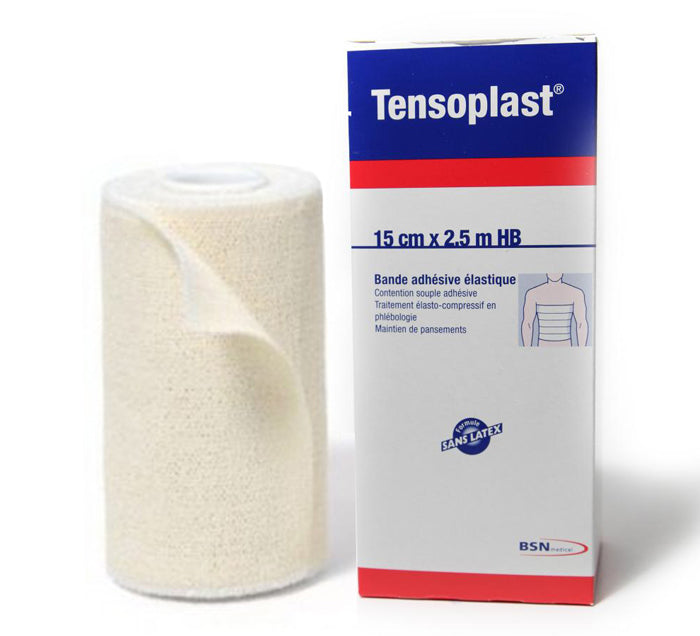 TENSOPLAST BANDE ADHÉSIVE ÉLASTIQUE 15CM x 2,5M