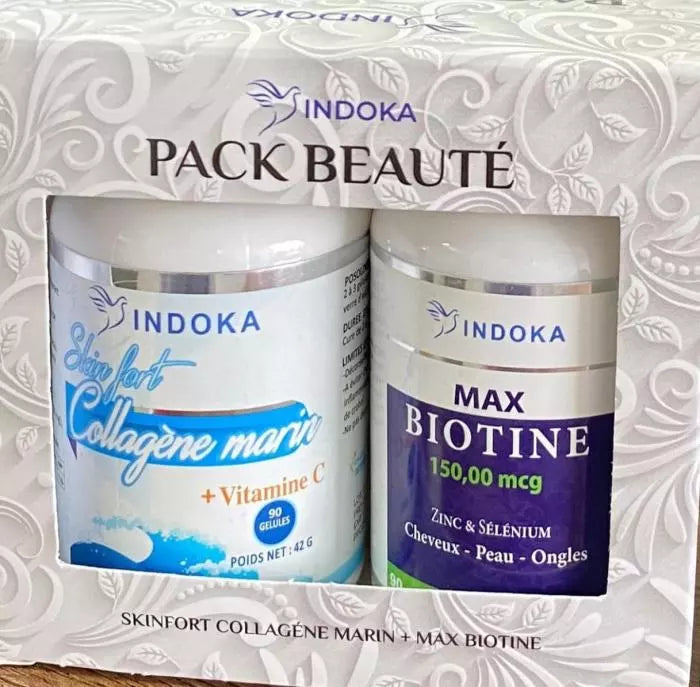 INDOKA PACK BEAUTE COLLAGENE + MAX BIOTINE