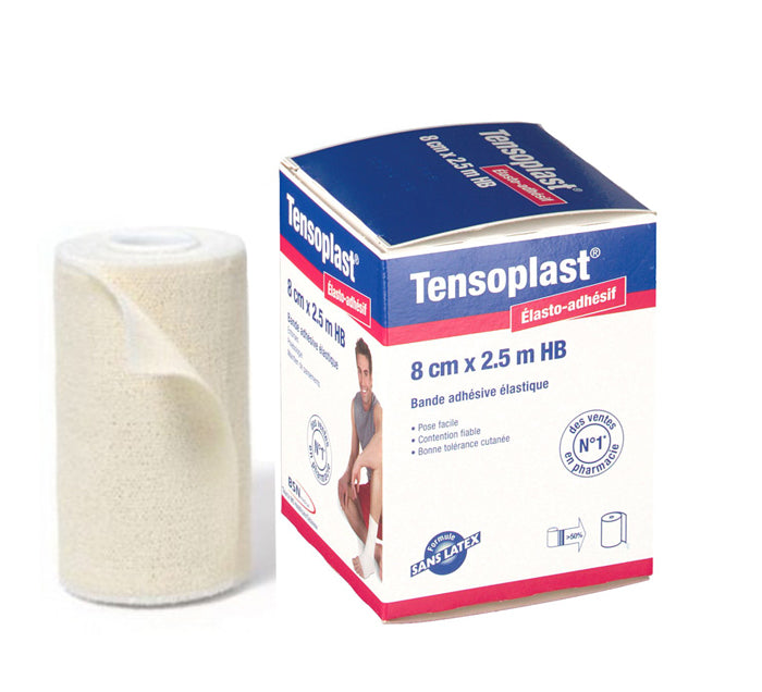 TENSOPLAST BANDE ADHÉSIVE ÉLASTIQUE 8CM x 2,5M