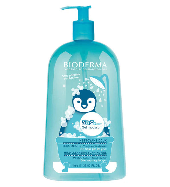 Bioderma Abcderm Pack Gel lavant 1L + Shampooing 200ml + sac offert