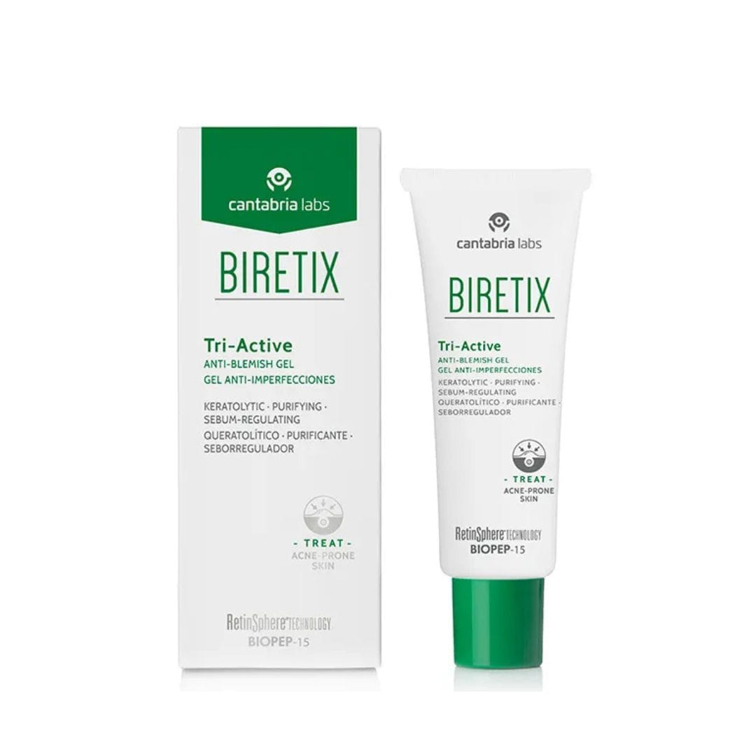 Cantabria Labs Biretix Tri-Active Gel – Soin intensif anti-imperfections pour peaux adultes à tendance acnéique