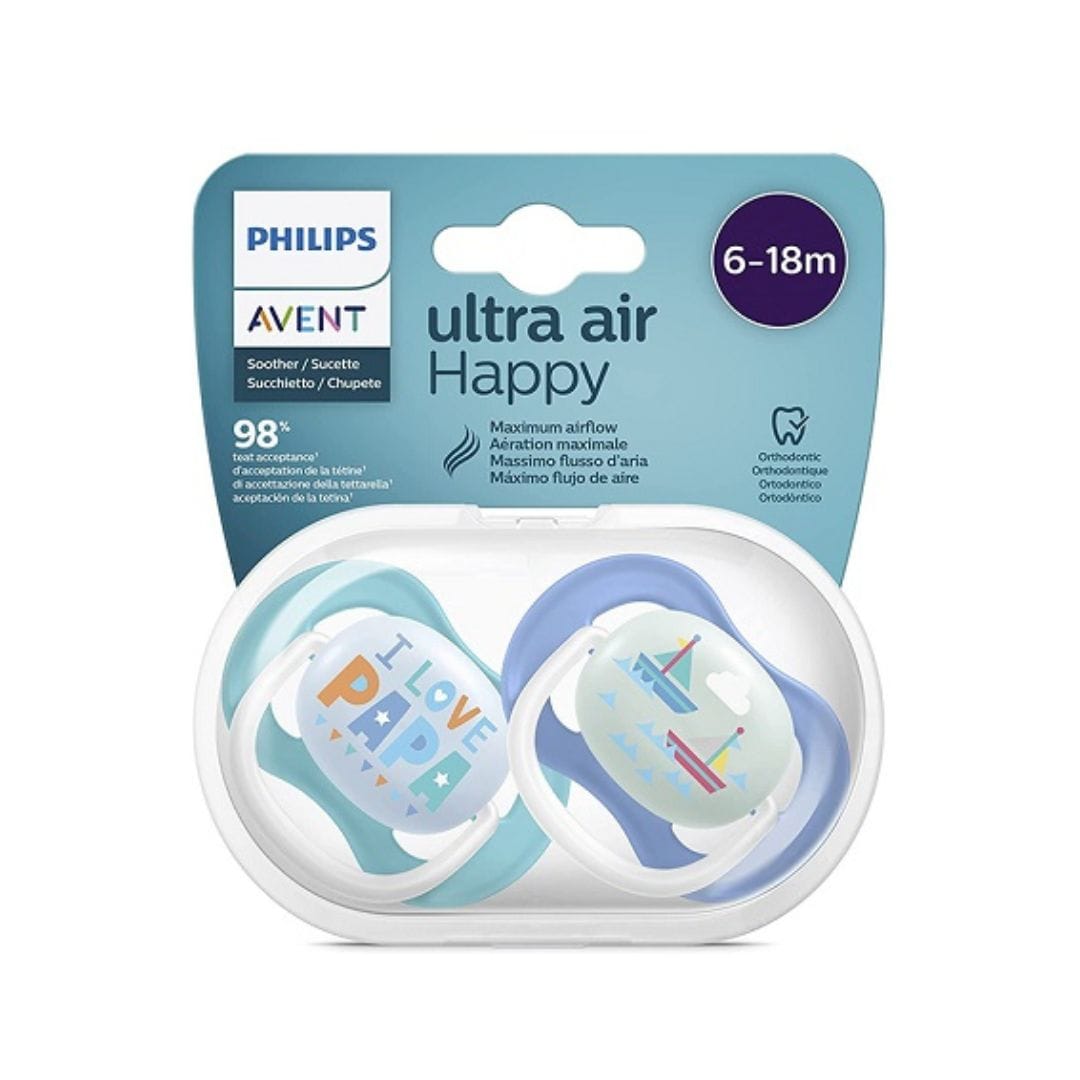 AVENT SUCETTE ORTHO 6-18M BOY PAP/BOAT