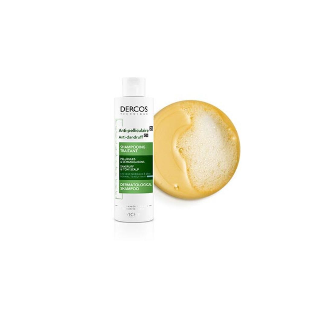 VICHY DERCOS SHAMPOING ANTIPELLICULAIRE CHEVEUX NORMAUX A GRAS 200 ML