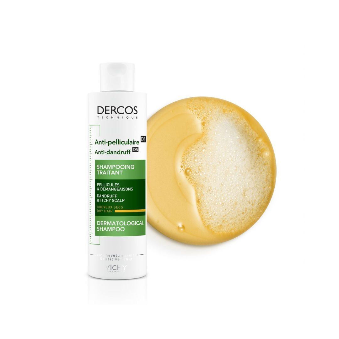 Vichy Dercos Shampoing Traitant Anti-Pelliculaire Cheveux Secs | 200ml