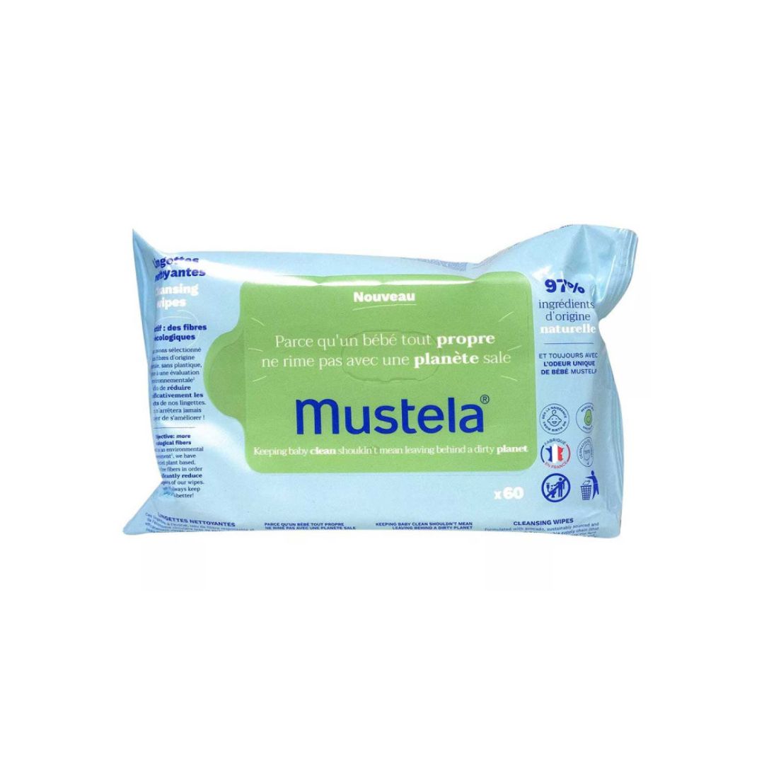 MUSTELA LINGETTES NETTOYANTES Compostables 60 unités