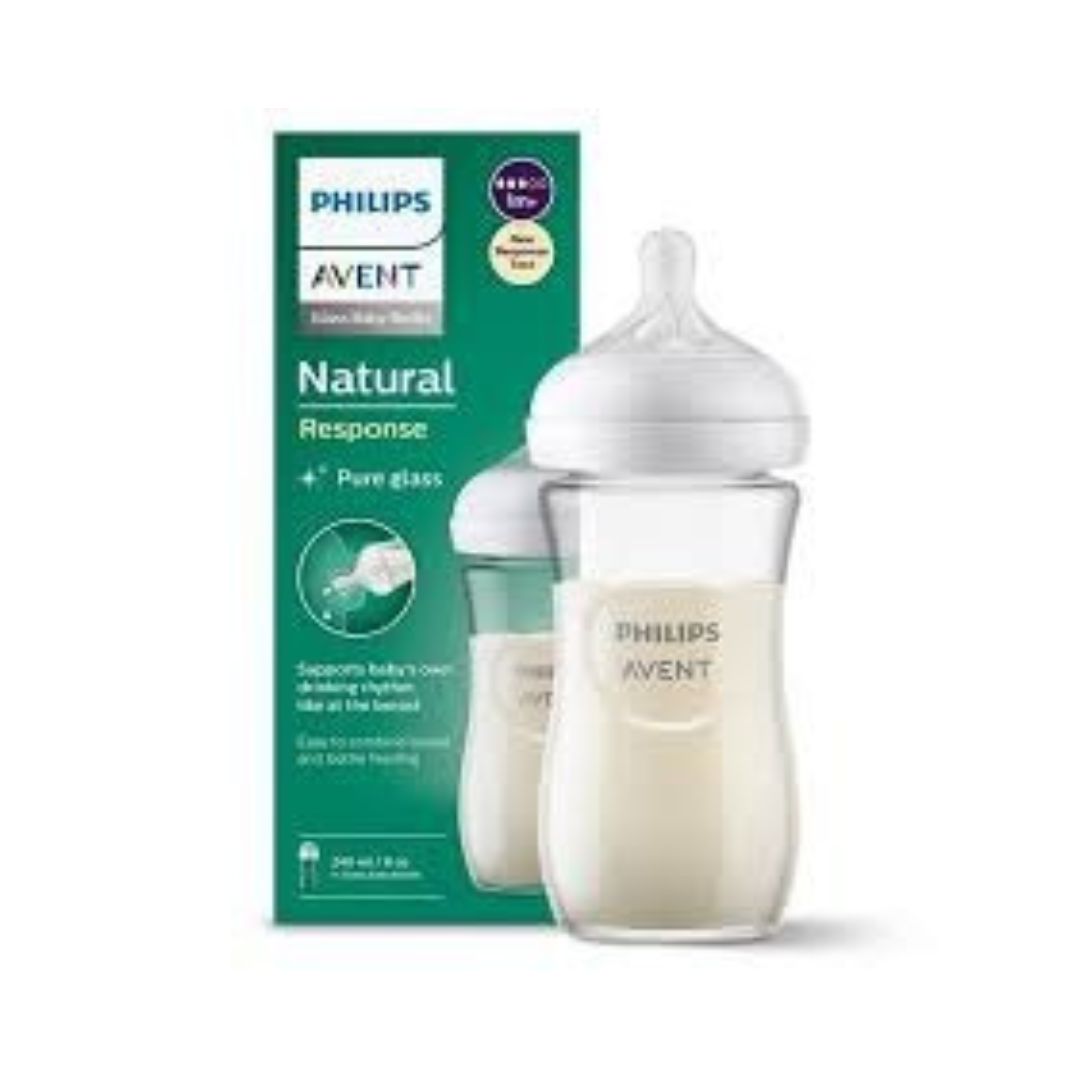 AVENT BIBERON NATURAL RESPONSE EN VERRE 3.0 TEAT 1M+ 260ML