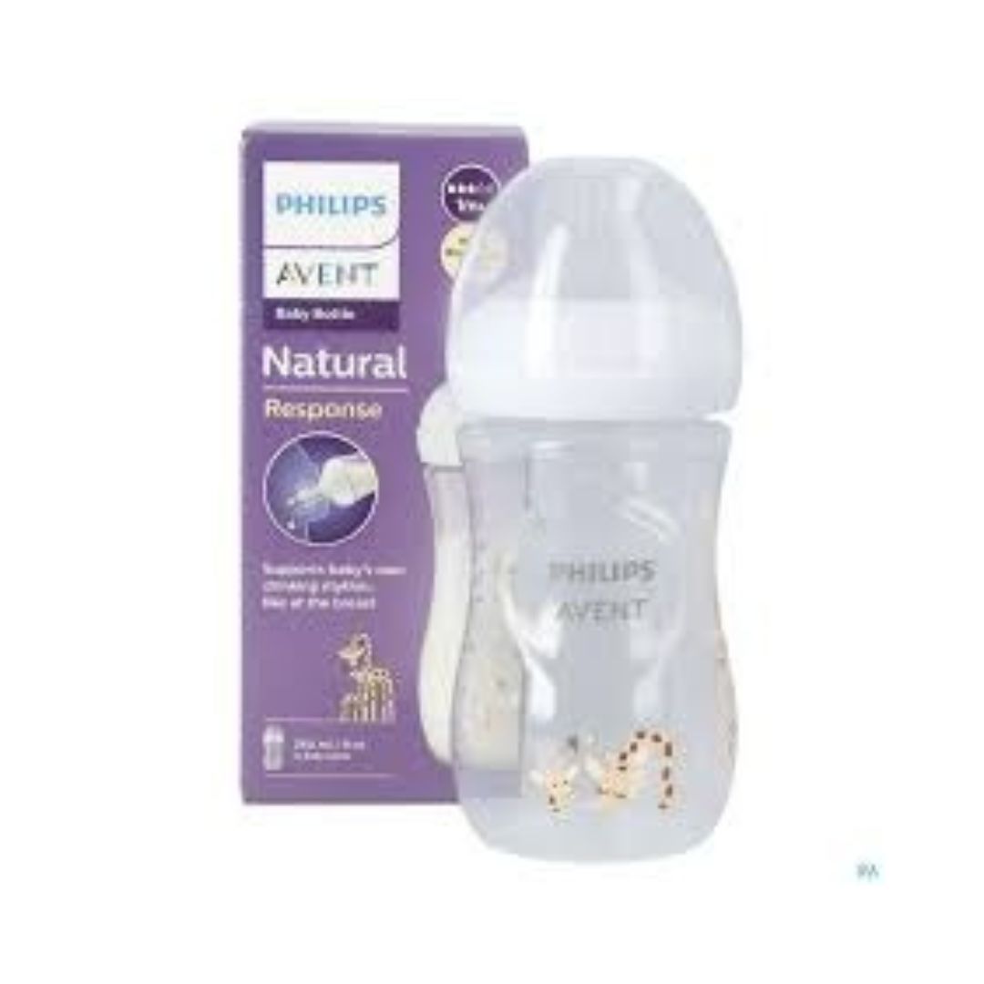 AVENT BIBERON NATURAL RESPONSE 3.0 TEAT 1M+260ML DECO GIRAFFE