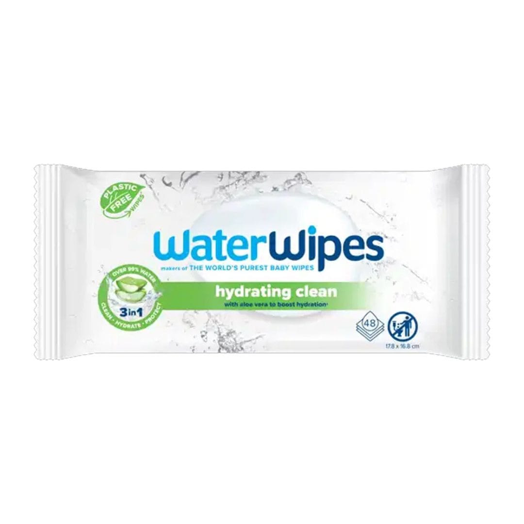 WaterWipes Hydratante Nettoyante – 48 Lingettes Ultra-Douces