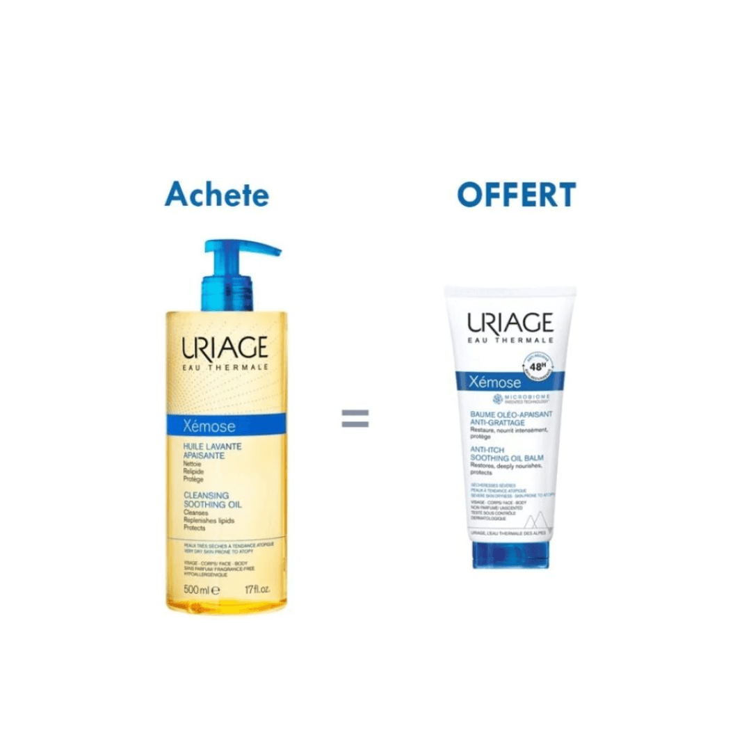 URIAGE COFFRET XEMOSE HUILE LAVANTE 500ML + XEMOSE BAUME OLEO OFFERT