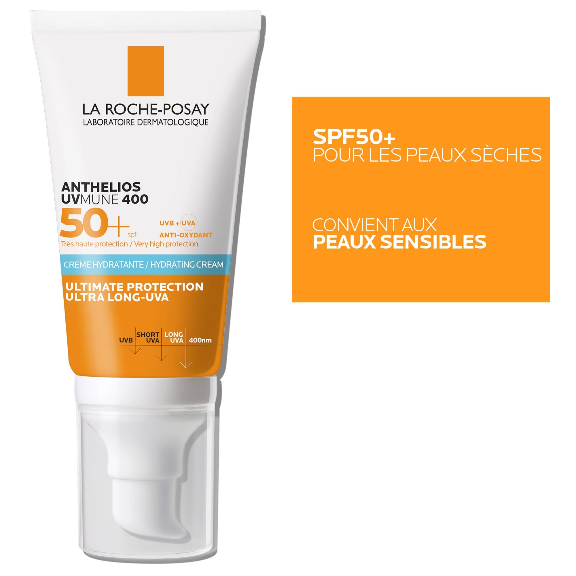 La Roche Posay ANTHELIOS UVMUNE 400CRÈME SOLAIRE SPF50+ | Peau sensible normales à sèches |50ml