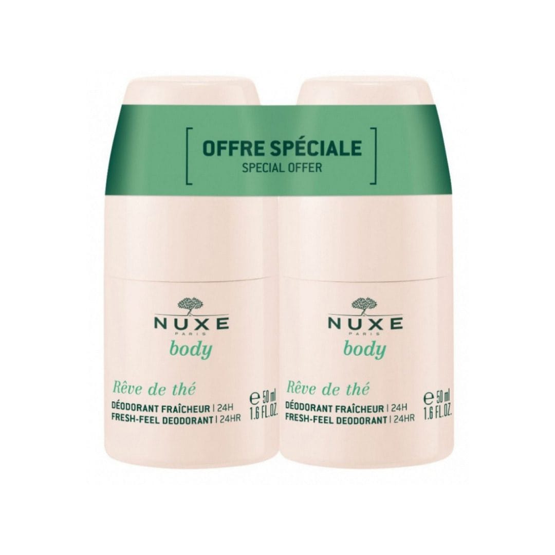 OFFRE SPECIALE NUXE BODY REVE DE THE Déodorant Fraîcheur 24H 2x50ml  – Au Thé Vert