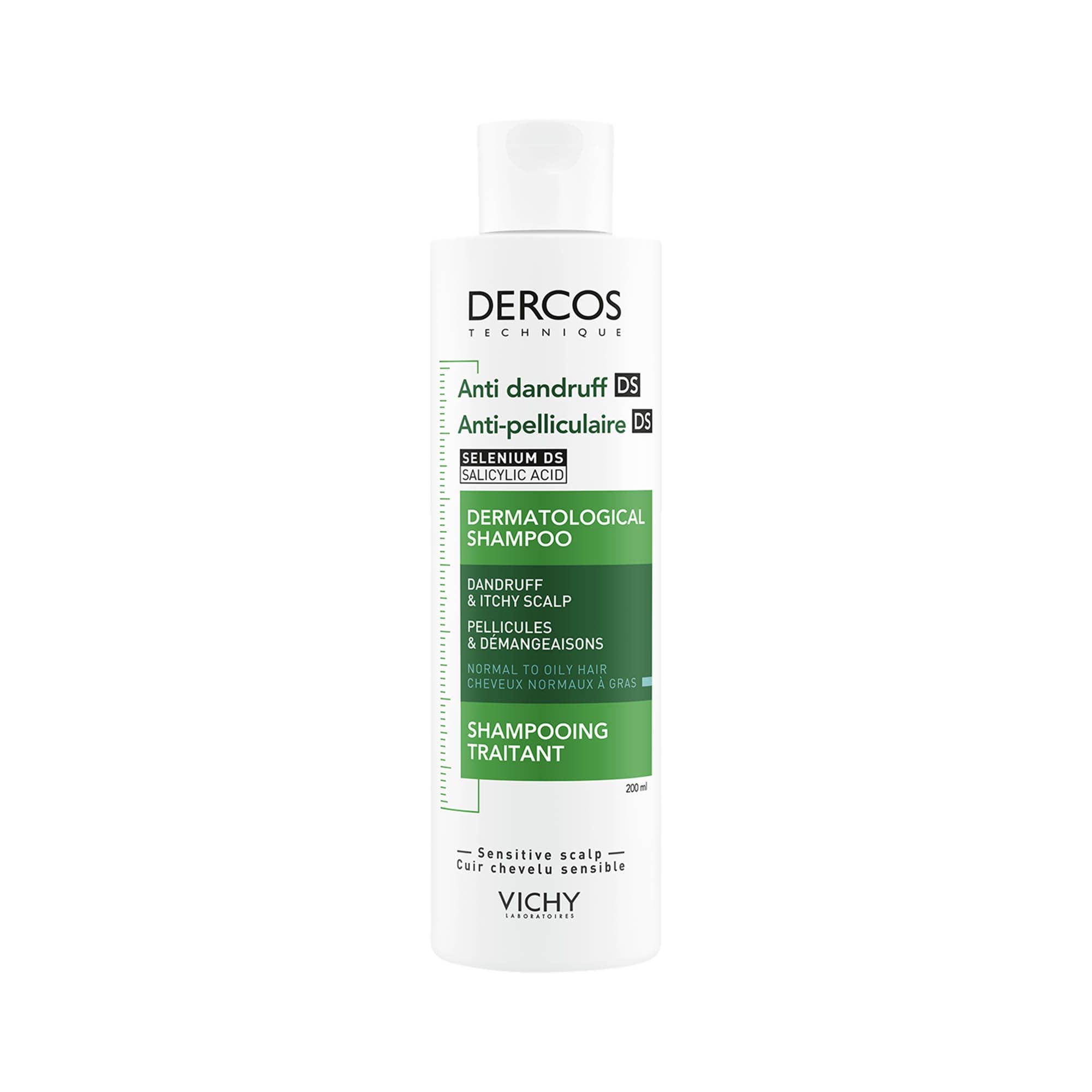 VICHY DERCOS SHAMPOING ANTIPELLICULAIRE CHEVEUX NORMAUX A GRAS 200 ML