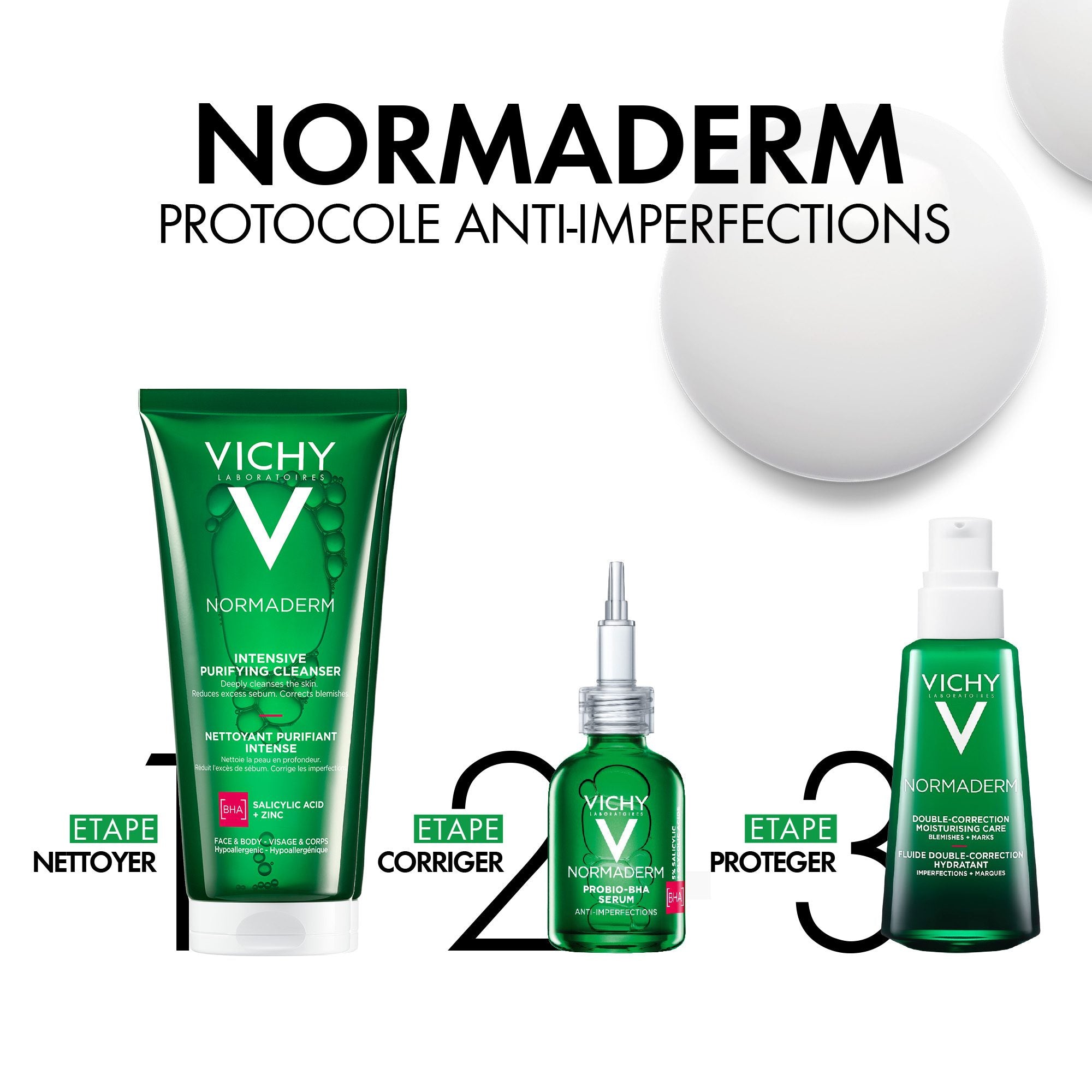 Vichy Normaderm Sérum Anti-Imperfections PROBIO-BHA. Peau Grasse Acnéique | 30ml
