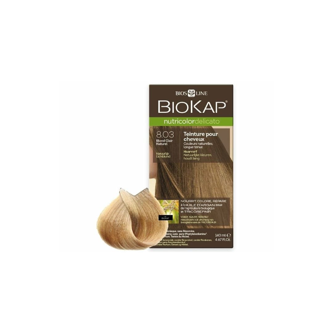 BIOKAP NUTRICOLOR DELICATO RAPID 8.03 BLOND CLAIR NATUREL