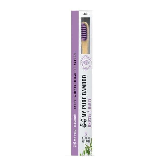 DENTI SMILE BROSSE A DENT BAMBOU MEDIUM MAUVE