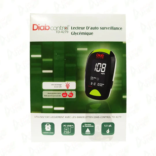 DIAB CONTROL LECTEUR D’AUTO SURVEILLANCE GLYCÉMIQUE