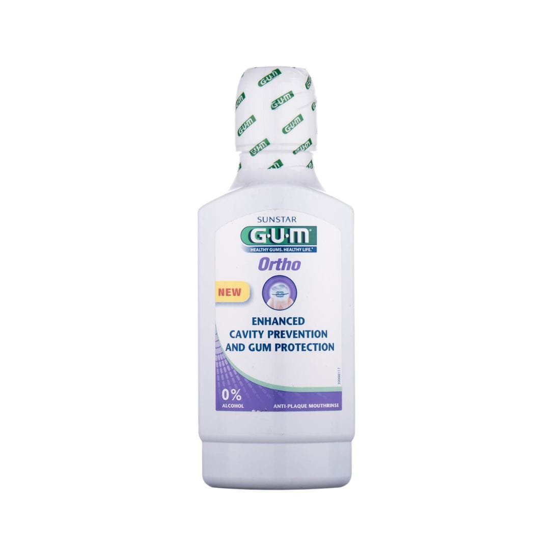 GUM ORTHO Bain de Bouche Anti-Plaque Fluoré 300ml 3090