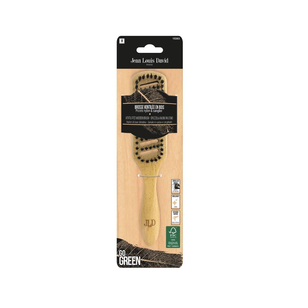 JEAN LOUIS DAVID – BROSSE DEMELANTE AEREE BOIS PICOTS NYLON+SANGLIER FEELING WOOD