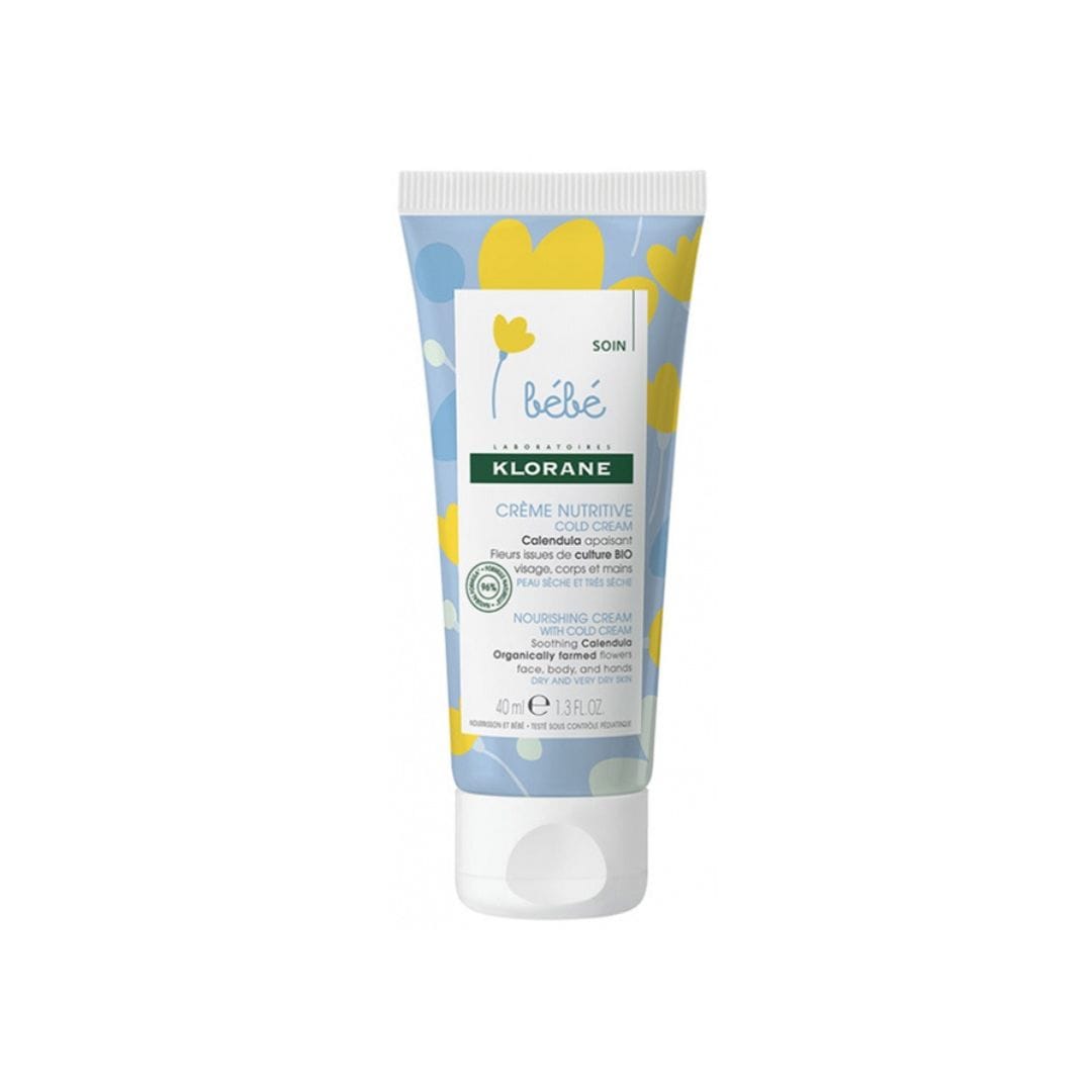 Klorane – Crème nutritive au Cold Cream et Calendula – Bébé – Peau sèche et très sèche