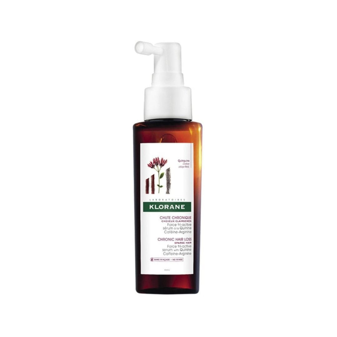 Klorane – Force tri-active sérum antichute Quinine Caféine – Chute de cheveux chronique – Cheveux clairsemés