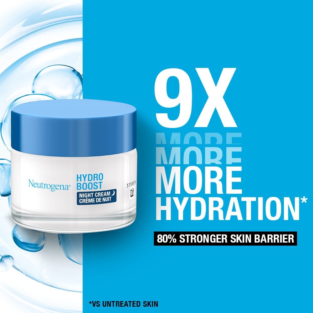 Neutrogena Hydro Boost Night Cream – Soin de nuit hydratant intensif pour une peau revitalisée